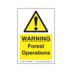 Treehog Corex Safety Sign - Warning Forest Operations
