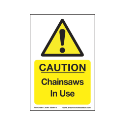 Treehog Corex Safety Sign - Chainsaws In Use