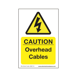 Treehog Corex Safety Sign - Caution Overhead Cables