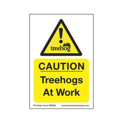 Treehog Corex Safety Sign - Caution Treehogs At Work