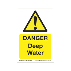 Treehog Corex Safety Sign - Danger Deep Water