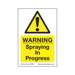 Treehog Corex Safety Sign - Warning Spraying in Progress