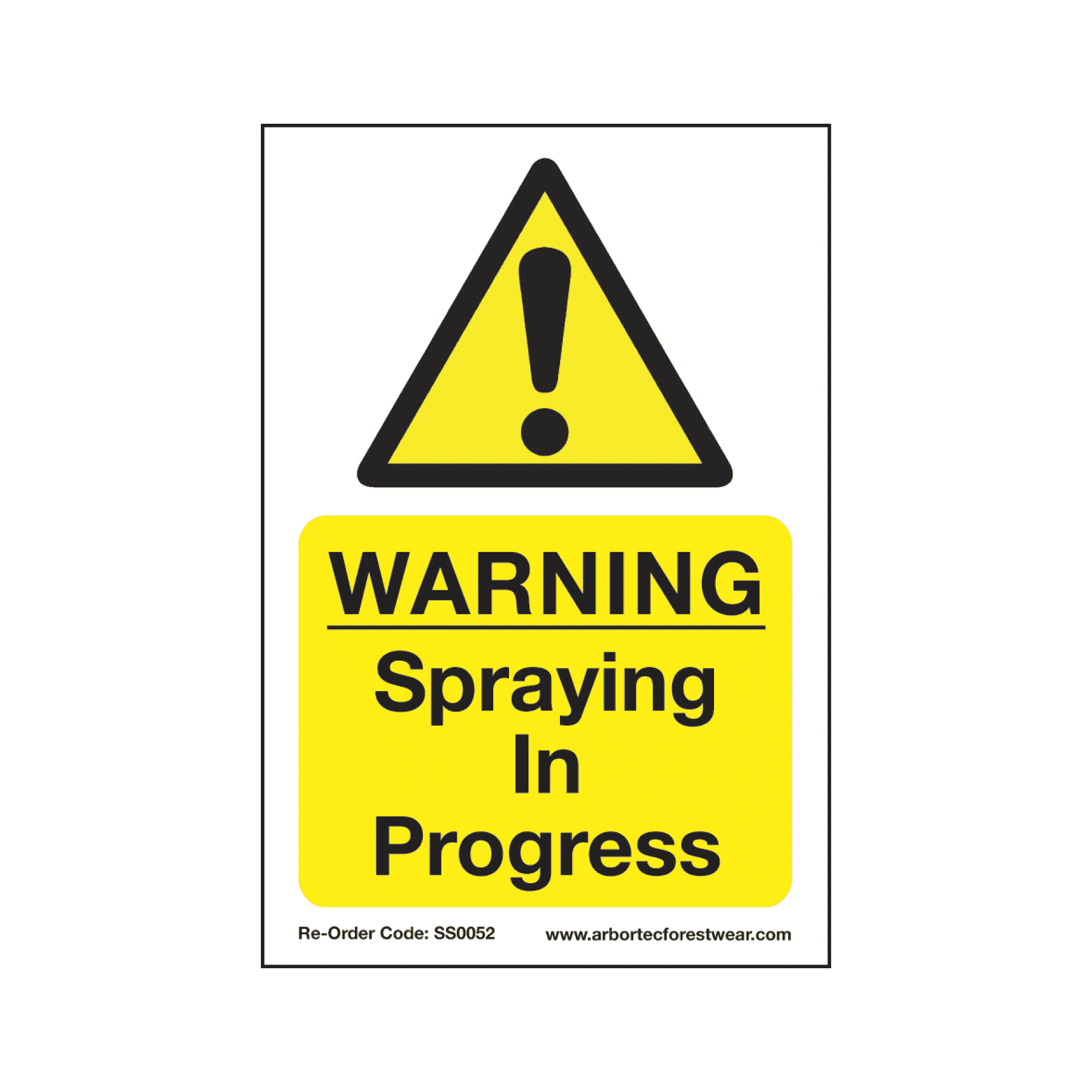 Treehog Corex Safety Sign - Warning Spraying in Progress