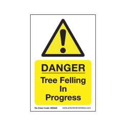 Treehog Corex Safety Sign - Tree Felling In Progress