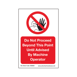 Treehog Corex Safety Sign - Do Not Proceed Until...Operator