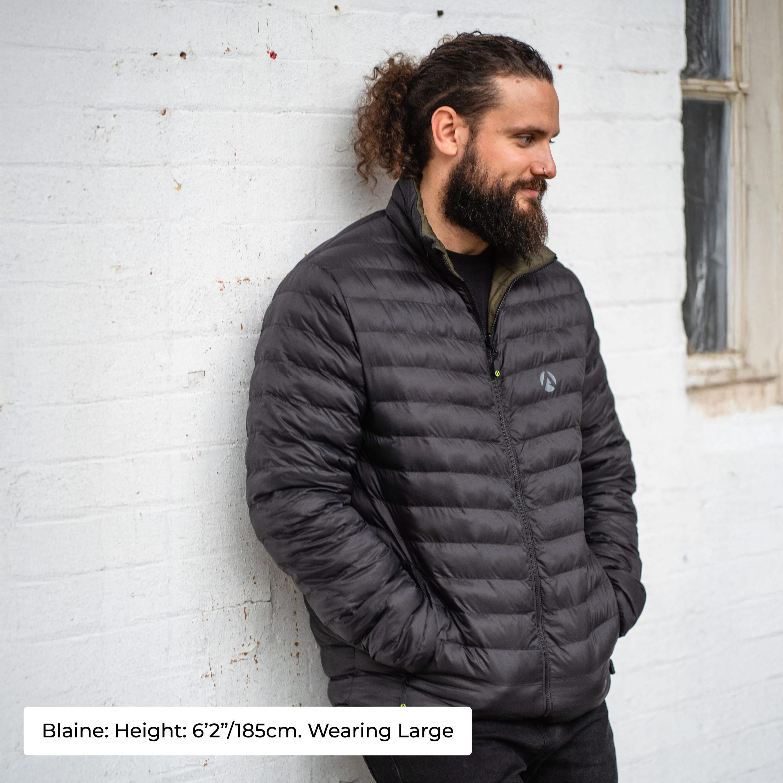 AT4600 - Reversible Puffer Jacket - Black/Olive - Image 2