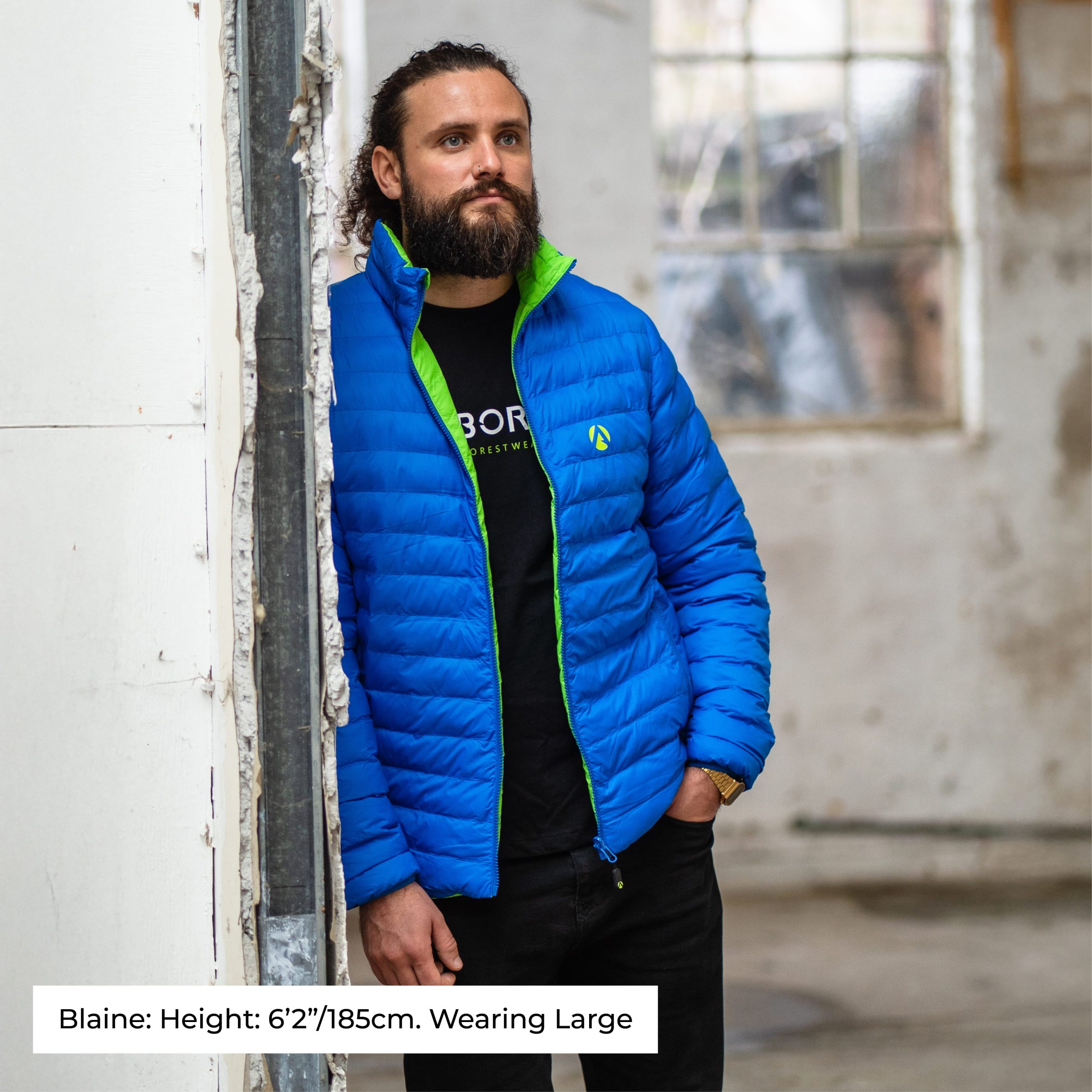 AT4600 - Reversible Puffer Jacket - Lime/Blue - Image 2