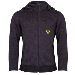 Yeti Knitted Fleece Lined Hooded Jacket - Grey