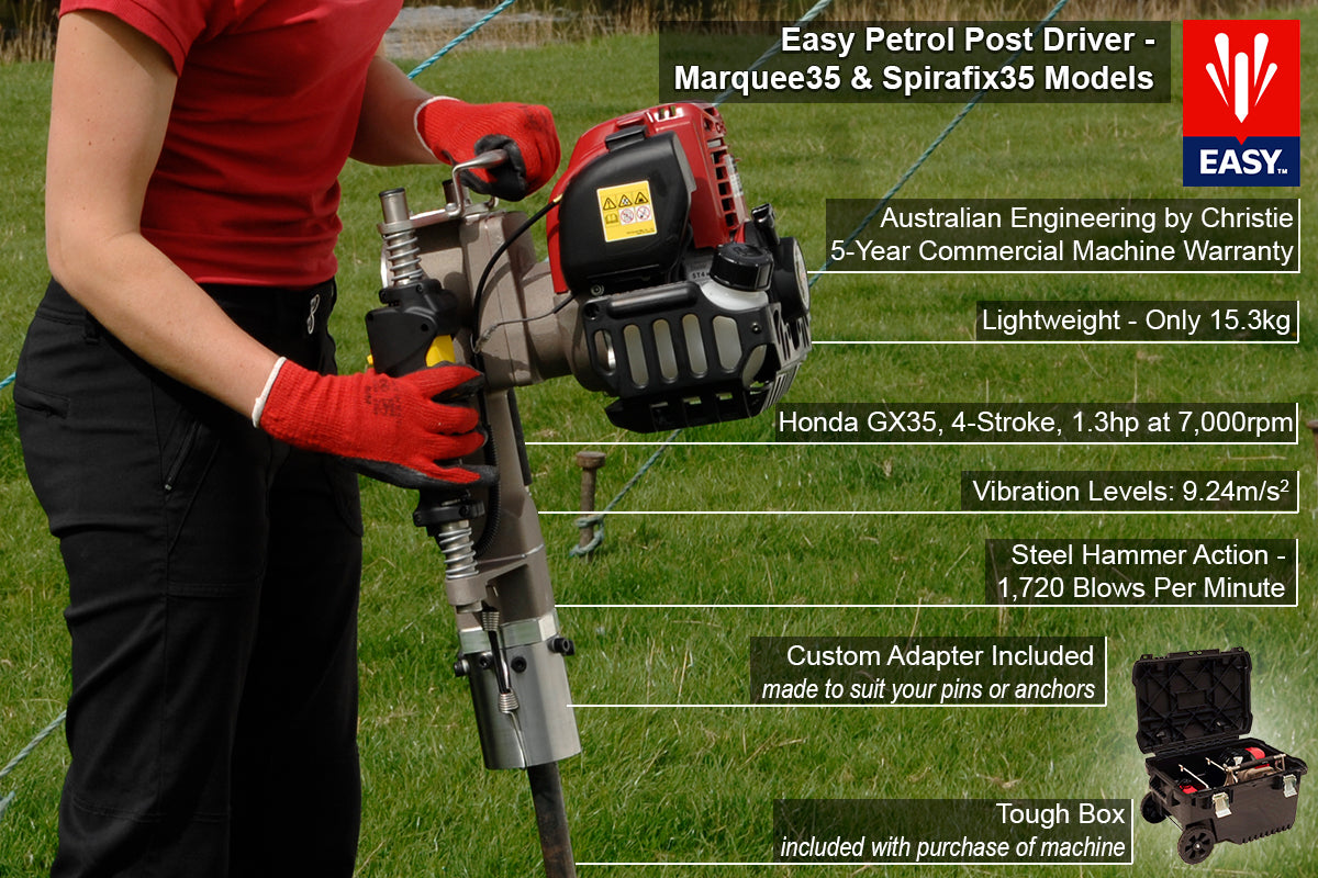 Easy Petrol Post Driver – Spirafix Machine (Spirafix35) - Image 3